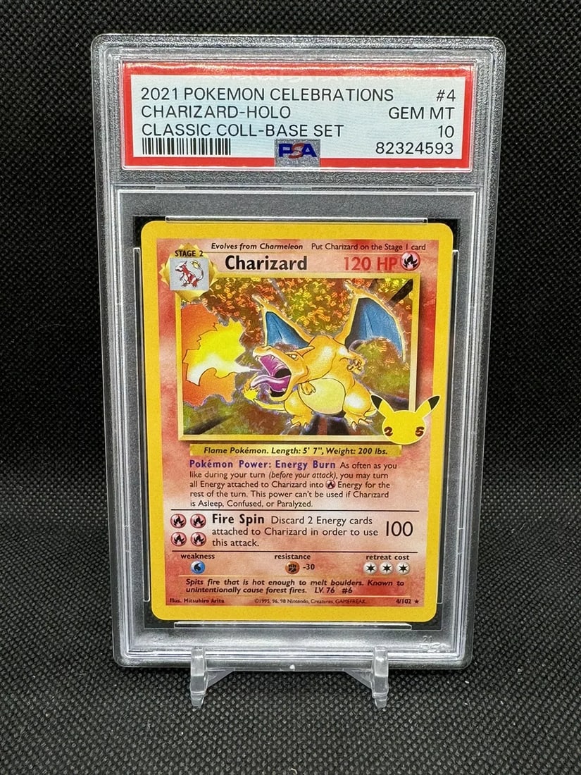 PSA 10 GEM MINT Celebrations Charizard Holo Classic Collection 4/102 Pokemon (1 of 1)