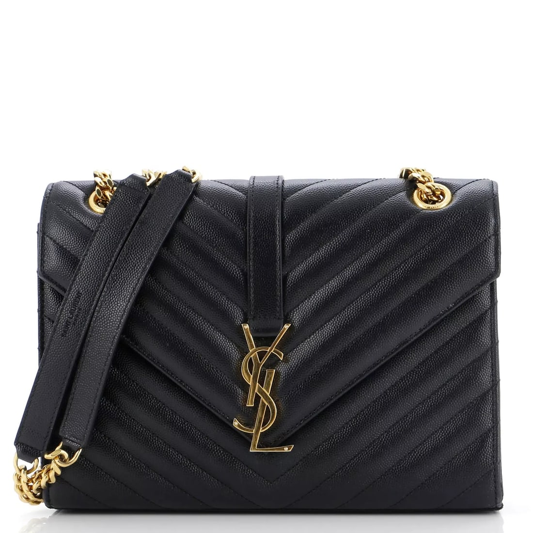 Saint Laurent Classic Monogram Envelope Satchel Matelasse Chevron Leather Medium (1 of 8)