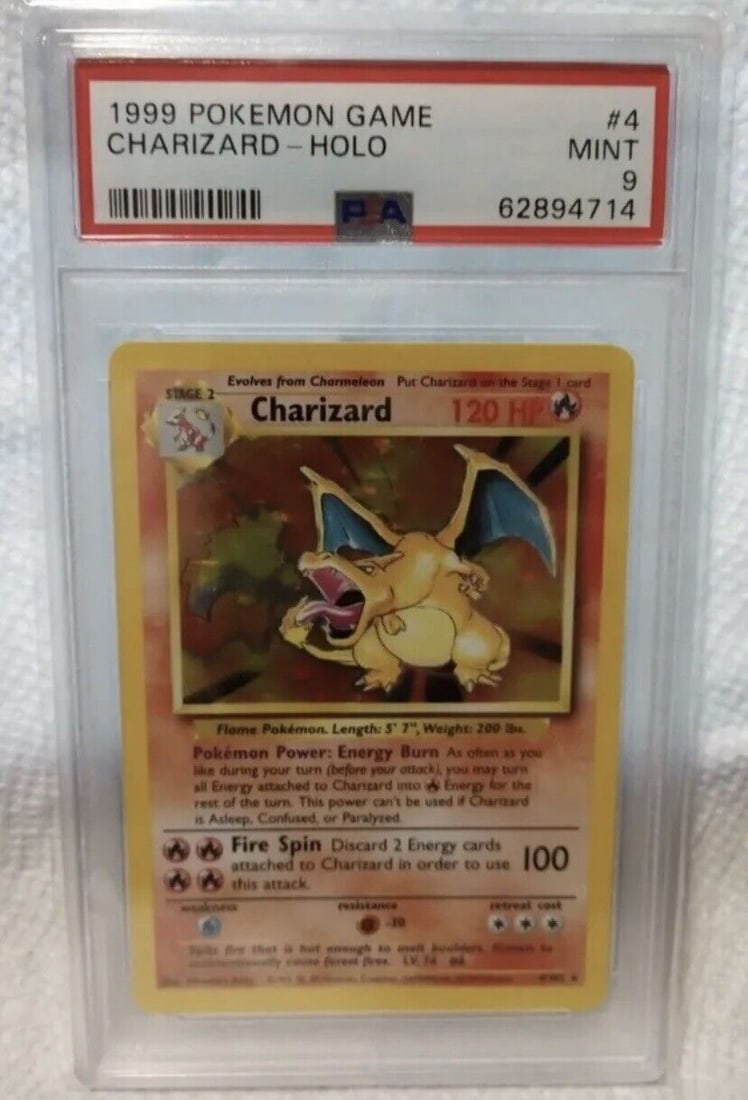GRADED CHARIZARD POKEMON CARD AUTHENTIC! GUARANTEED MINT 9 AND UP! FASTSHIP! (1 of 1)