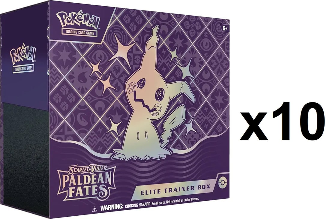 SEALED CASE 10x Elite Trainer Box (ETB) Paldean Fates SV04.5 Pokemon TCG (1 of 1)