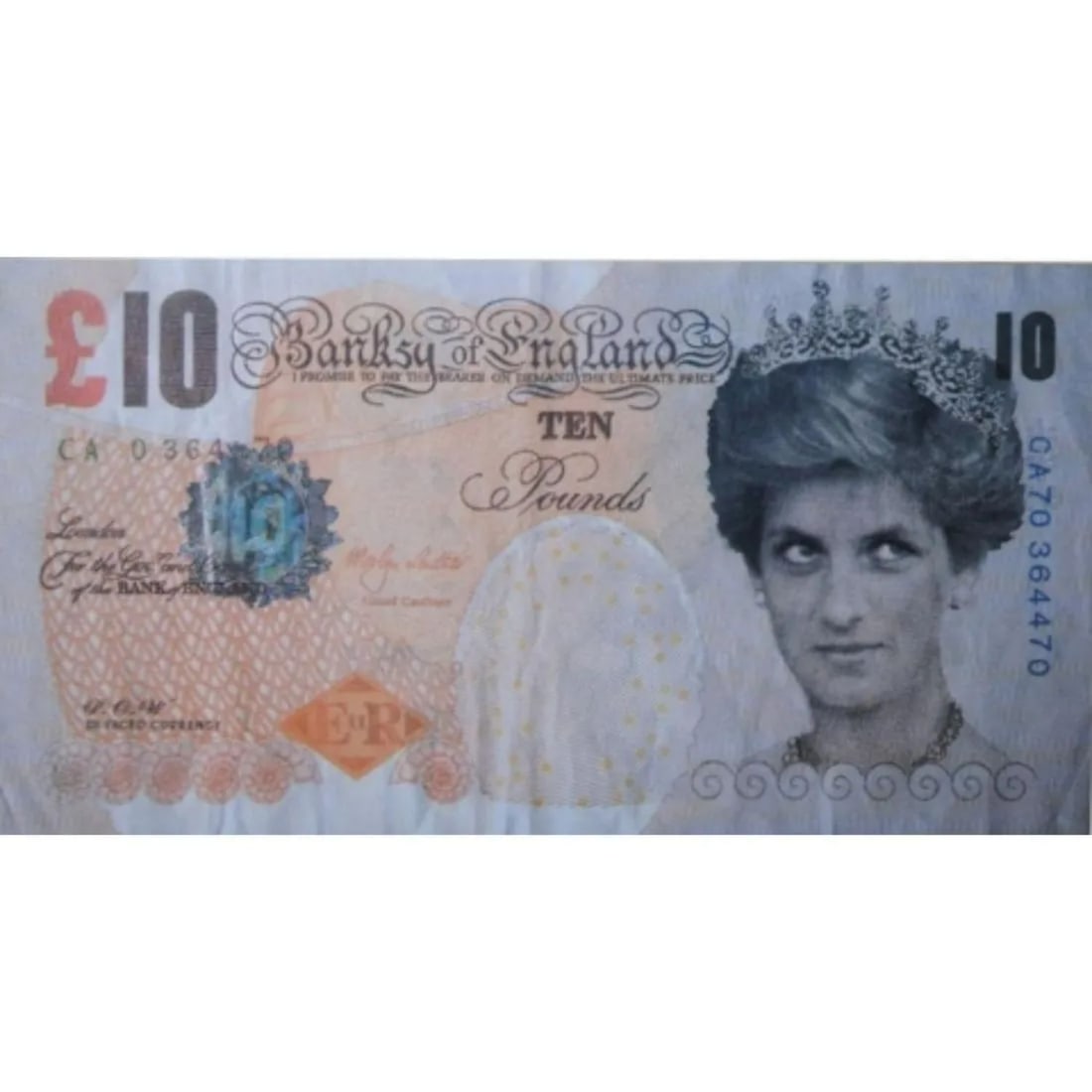 Banksy Di-Faced Tenner COA, Provenance: Banksy Di-Faced Tenner COA, Provenance
