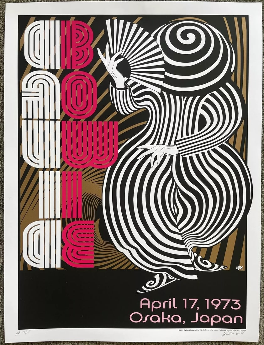 David Bowie Concert Poster Osaka Japan 1973 Frank Kozik (1 of 5)
