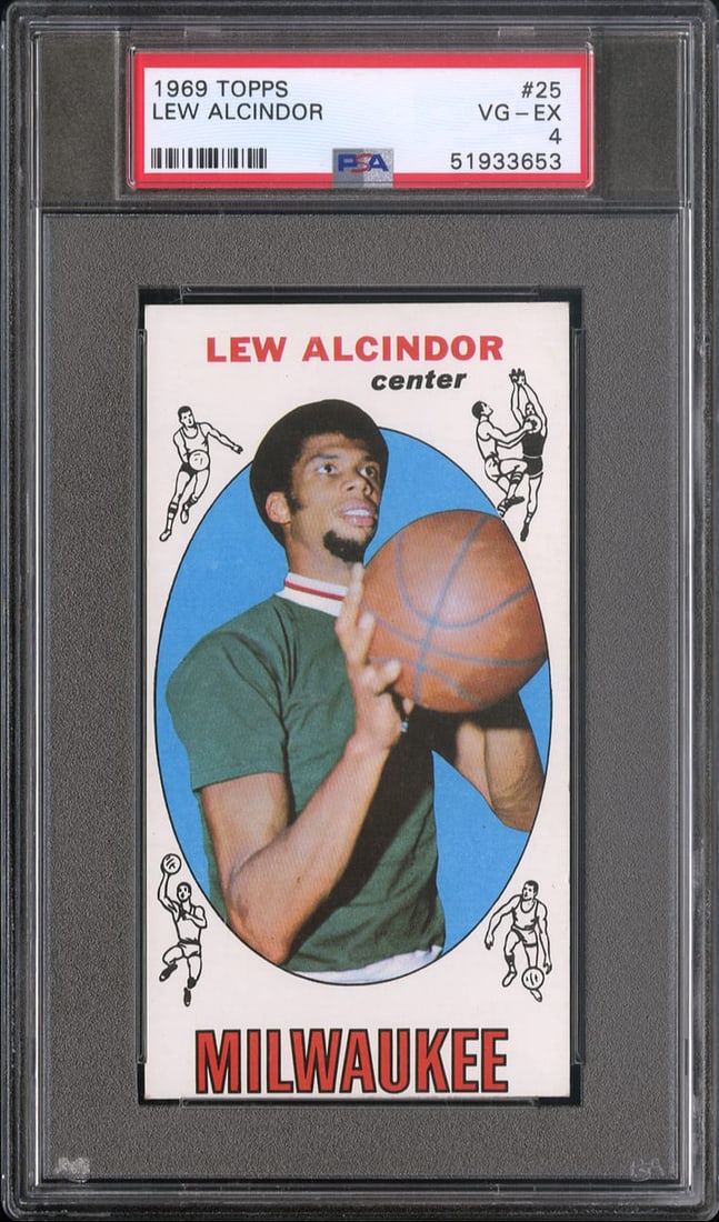 1969 Topps Lew Alcindor Rookie RC #25 PSA 4 Kareem Abdul-Jabbar Bucks Lakers HOF (1 of 1)