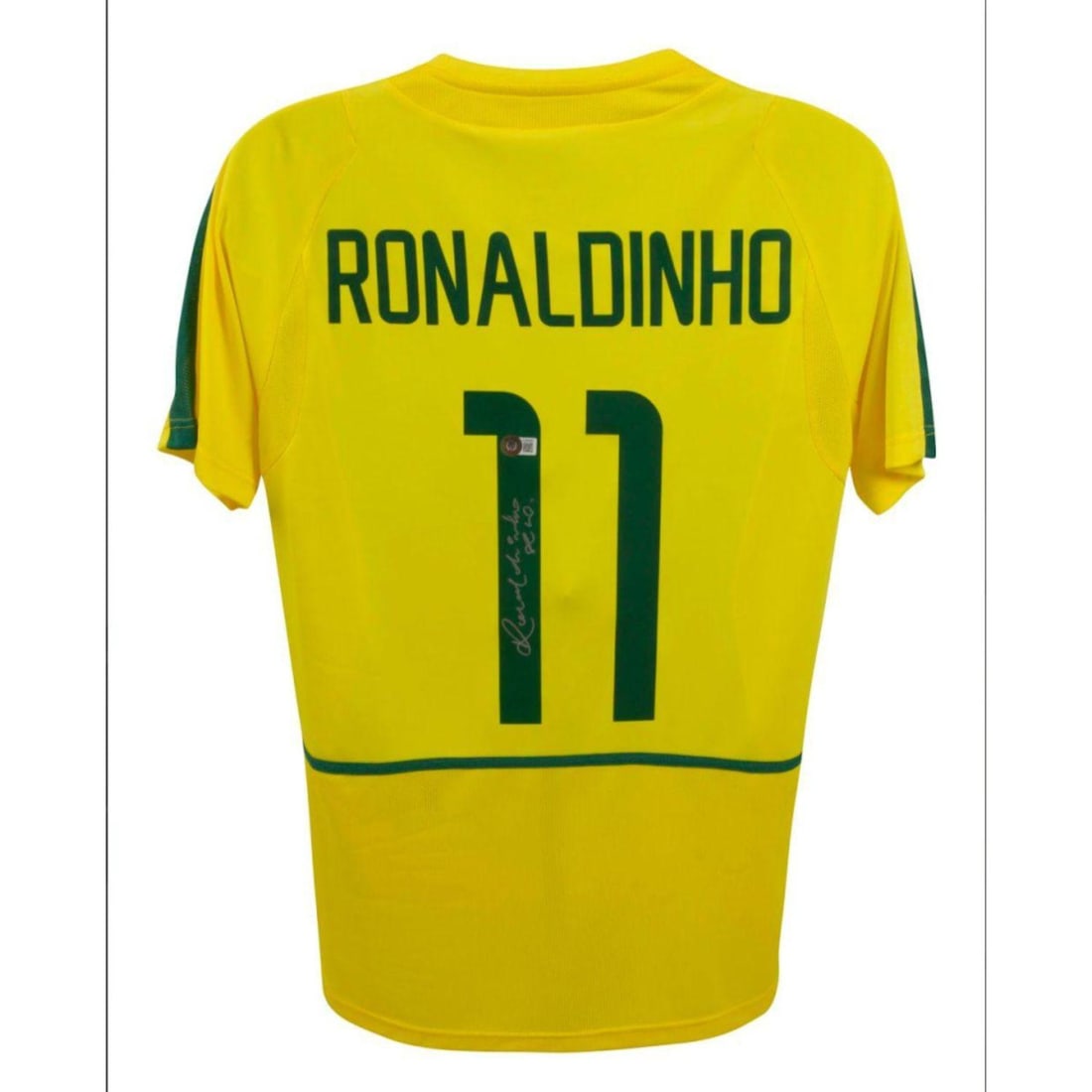 Ronaldinho Signed Brazil National Team Jersey (Beckett) (1 of 2)