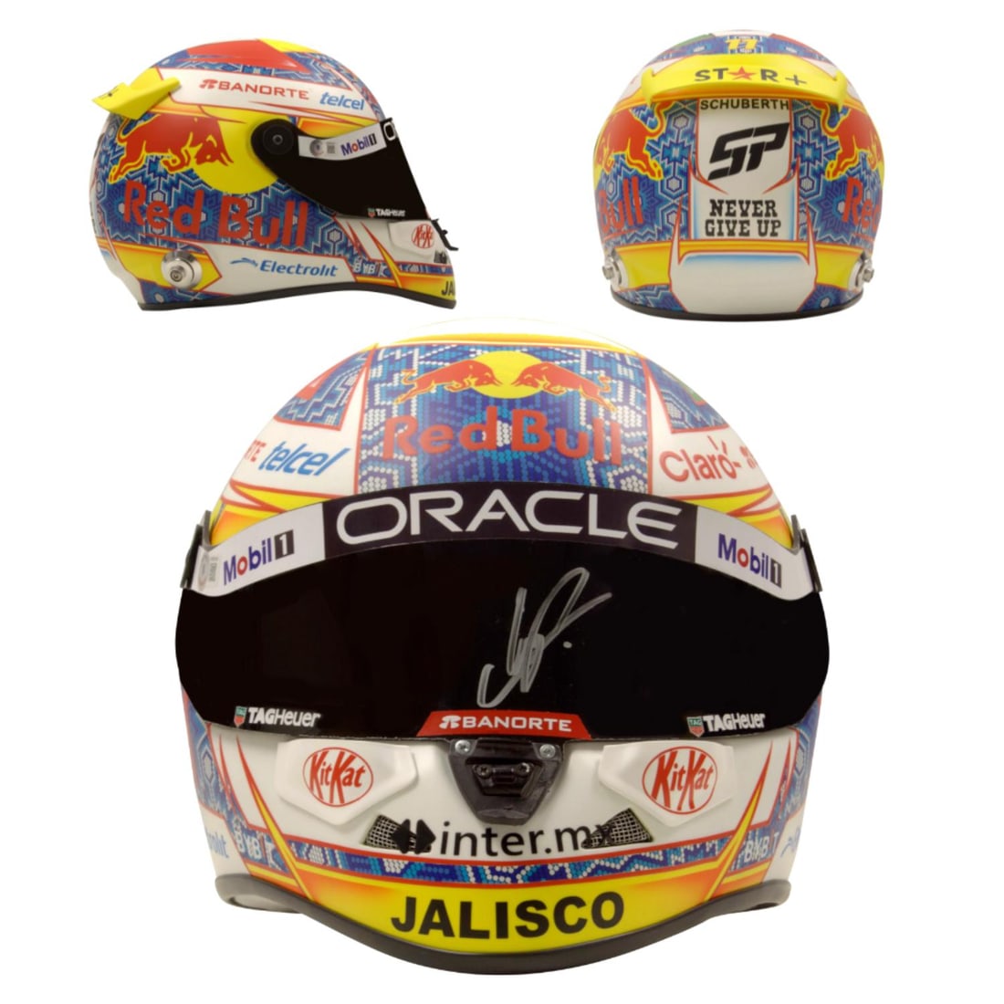 Sergio Perez Signed 2024 RedBull Formula 1 Full Size Racing Helmet - Beckett COA (1 of 1)
