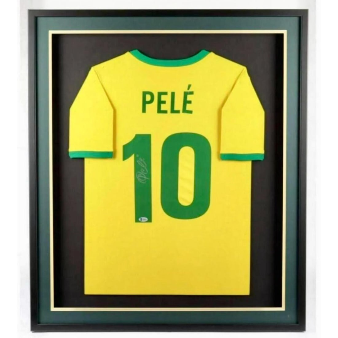 PELÉ SIGNED AUTOGRAPHED Brazil World Cup Jersey Display - Beckett Certificate Of Authenticity (BAS) (1 of 1)