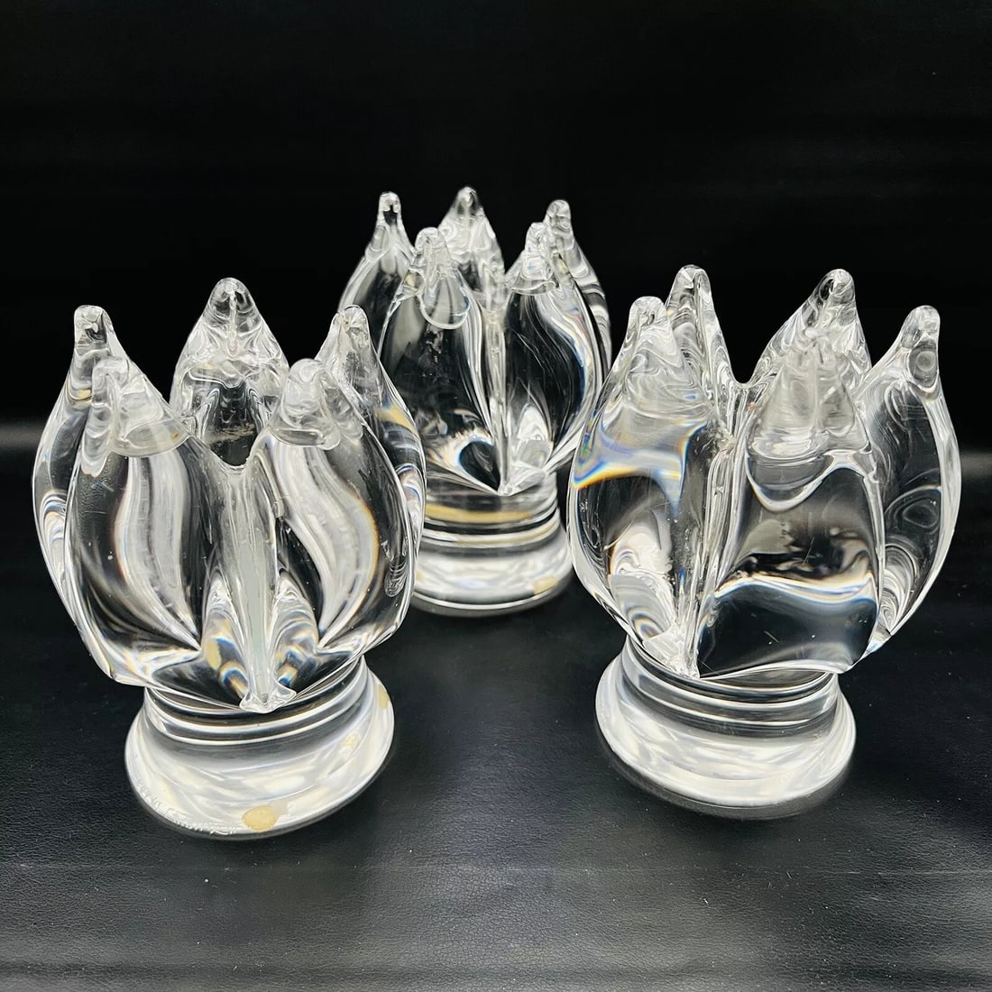 Vintage Set 3 Kosta Boda Goran Warff Clear Glass Candlestick Holders 5.25: Condition: Used: An item that has been used previously. The item may have some signs of cosmetic wear, but is fully operational and functions as intended. This item may be a floor model or store retur