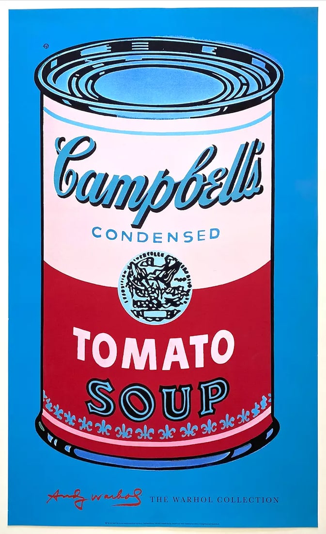 ANDY WARHOL FOUNDATION POP ART LITHOGRAPH PRINT POSTER "CAMPBELLS SOUP CAN" 1965: Condition: Used,Artist: Andy Warhol,Unit of Sale: Single-Piece Work,Size: Large (up to 60in.),Signed: No,Color: Multi-Color,Date of Creation: 2000-Now,Material: Paper,Subject: Art & Photography, Famou