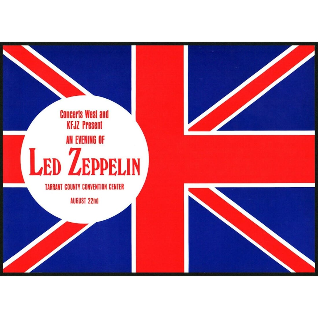 Led Zeppelin-1970 RARE Concert (Flyer) Handbill (Ft. Worth-Tarrant County) (1 of 1)