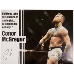Conor McGregor Signed UFC Quote 16" x 24" Wall Art Print - Beckett COA (1 of 1)