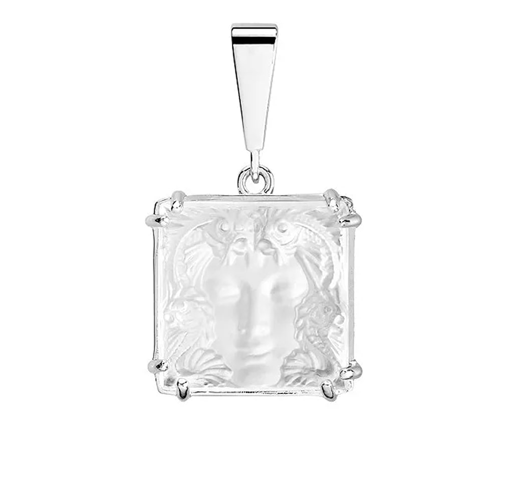 LALIQUE CRYSTAL ARETHUSE CLEAR & SILVER PENDANT (1 of 3)