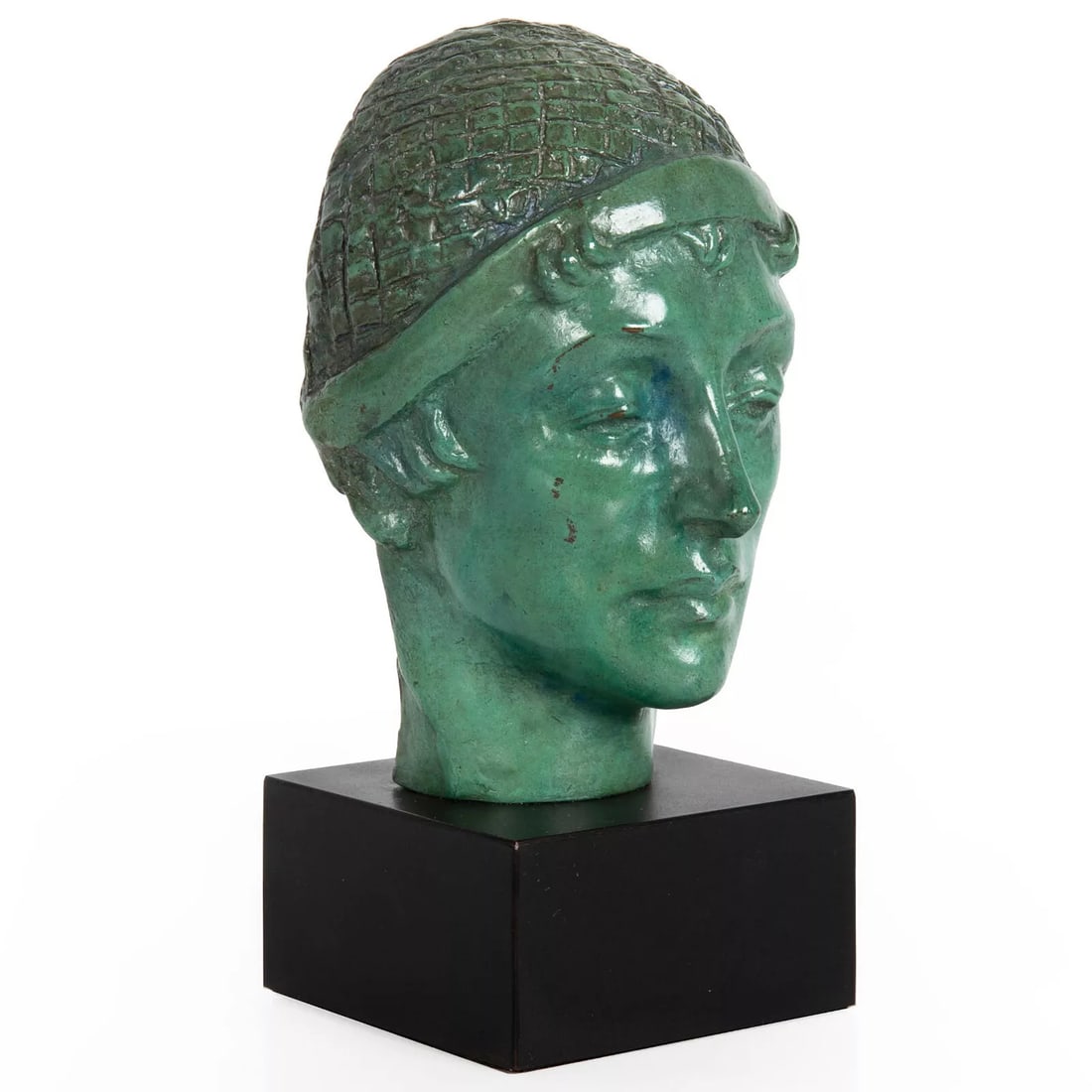 Rare Malvina Hoffman Antique Bronze Sculpture "The Cap -A Mask of a Young Woman": Condition: Used: An item that has been used previously. See the sellerâ€™s listing for full details and description of any imperfections. ,Artist: Malvina Hoffman,Unit of Sale: Single Piece,Si