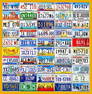50 STATE LICENSE PLATE SET
