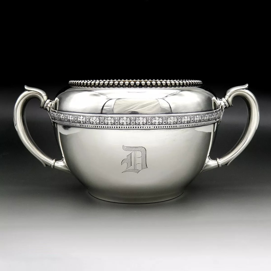 Antique Tiffany & Co Aesthetic Movement Sterling Silver Tea Waste or Sugar Bowl (1 of 7)