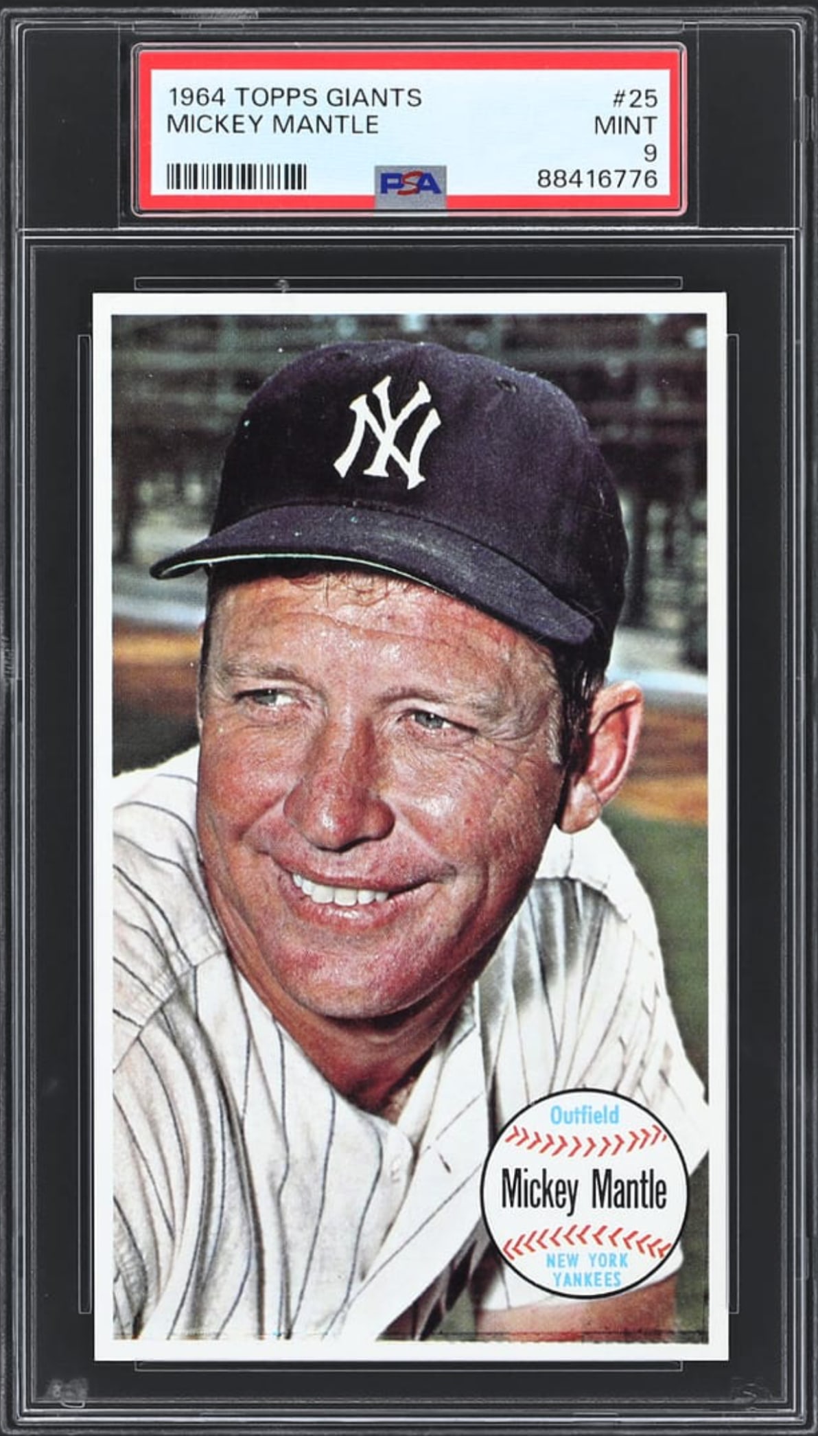 1964 Topps Giants Mickey Mantle PSA 9 #25 (1 of 1)