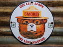 -VINTAGE SMOKEY BEAR- PORCELAIN SIGN US FOREST SERVICE NATIONAL "PARK RANGER" FIRE