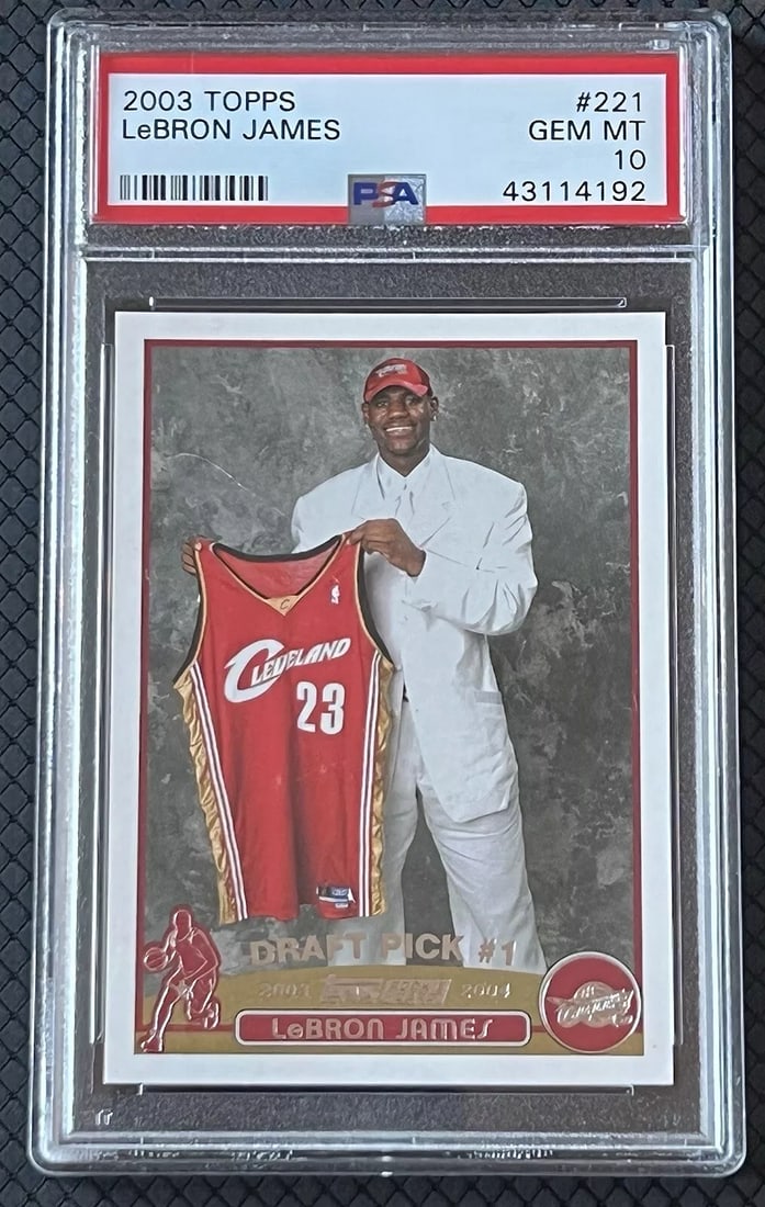 LeBron James 2003 Topps Chrome #221 Rookie Card (PSA 10) (1 of 2)