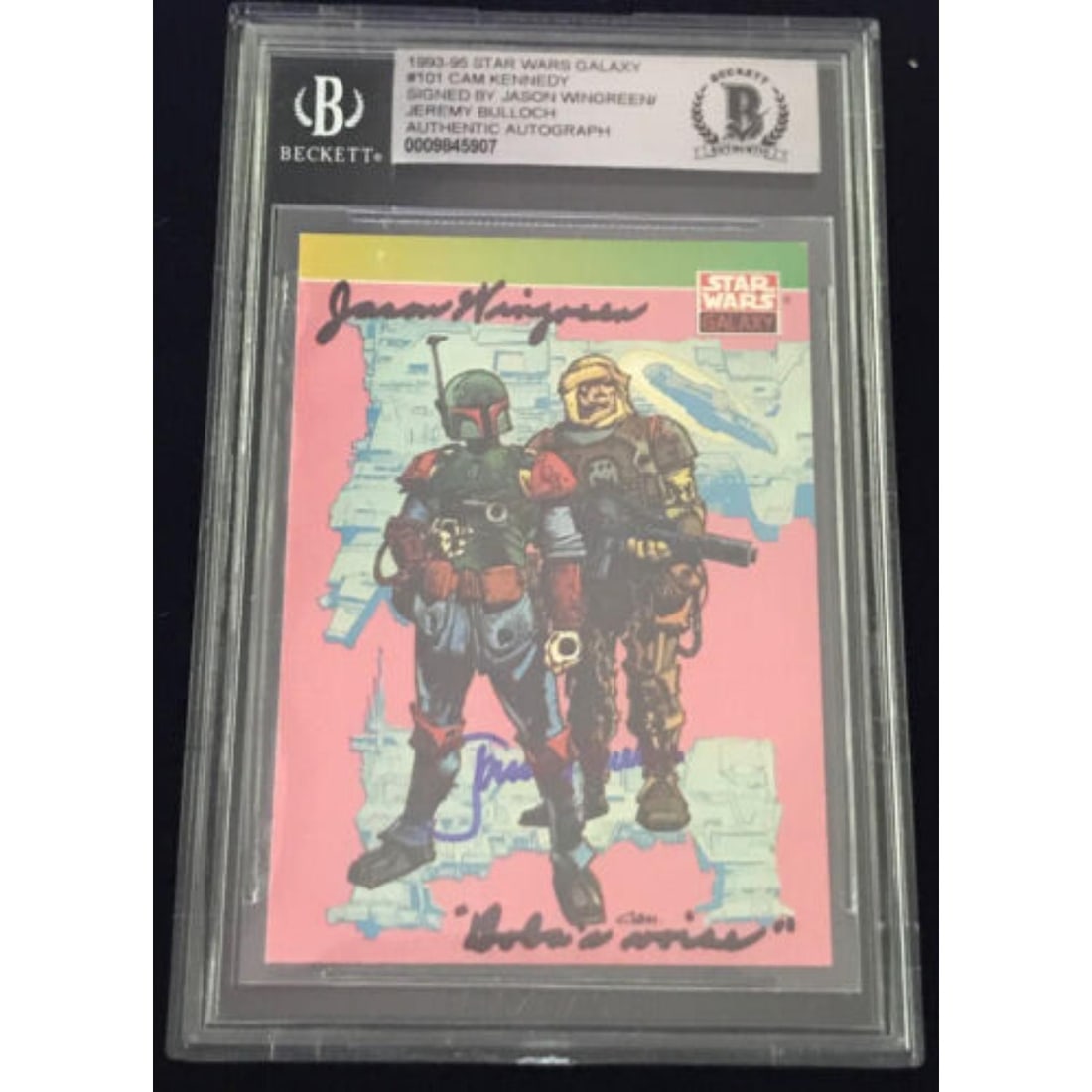 BOBA FETT (Wingreen + Bulloch) Topps STAR WARS Signed Rookie Card BAS BECKETT (1 of 1)