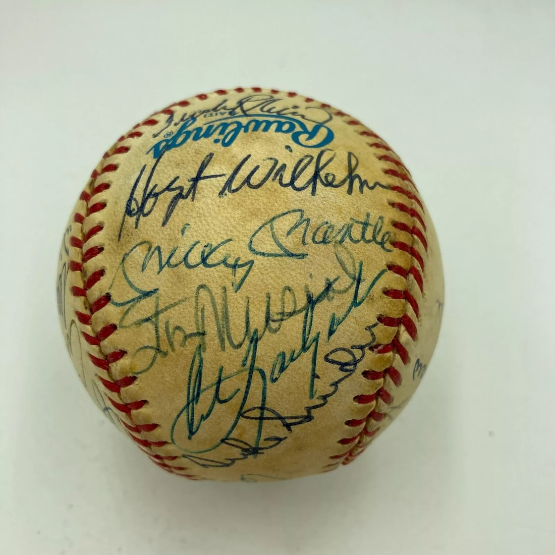 Mickey Mantle Stan Musial Hall Of Fame Multi Signed Baseball 25 Sigs JSA COA (1 of 11)