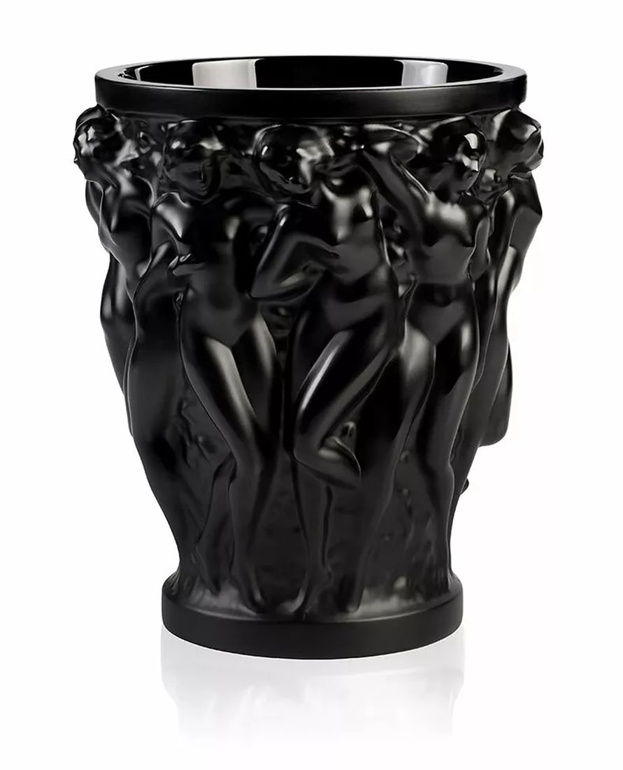 LALIQUE BACCHANTES BLACK CRYSTAL VASE: Condition: New: A brand-new, unused, unopened, undamaged item in its original packaging (where packaging is applicable). Packaging should be the same as what is found in a retail store, unless the ite