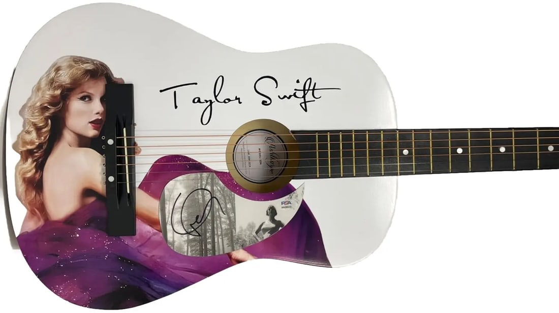 PSA/DNA Taylor Swift Autographed Limited Edition Speak Now Acoustic Guitar (1 of 3)