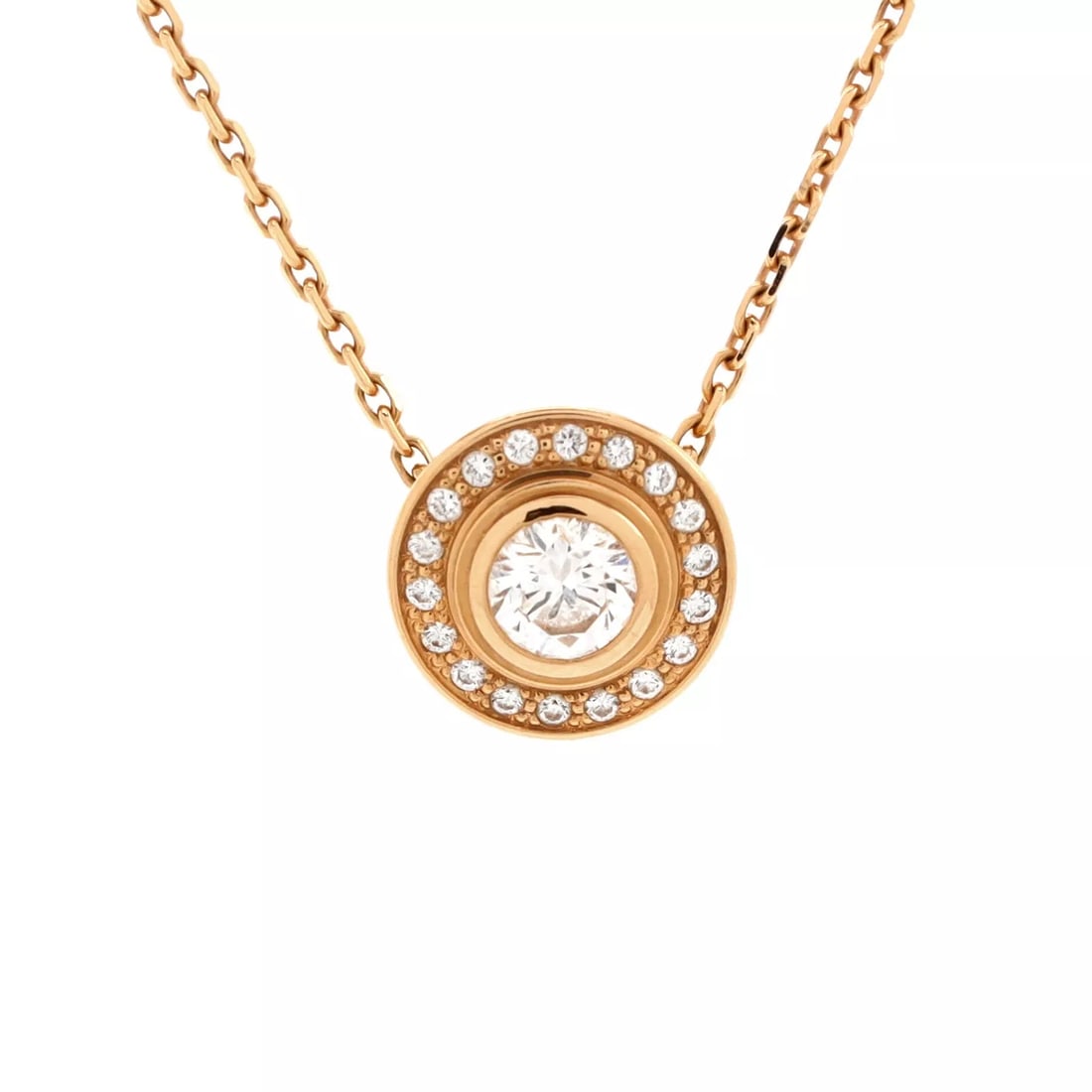 Cartier Cartier D'Amour Pendant Necklace 18K Rose Gold with Pave Diamonds (1 of 3)
