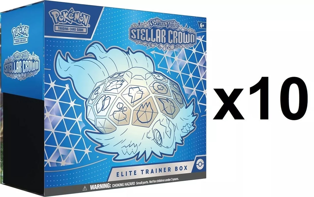 SEALED CASE! 10x Elite Trainer Box (ETB) Stellar Crown SV07 Pokemon TCG (1 of 1)