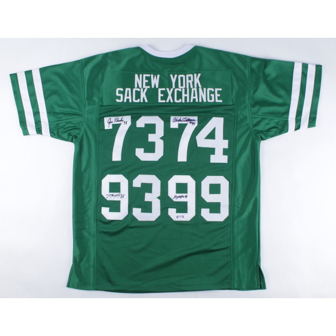 Jersey Signed by (4) with Joe Klecko, Abdul Salaam, Mark Gastineau & Marty Lyons (PSA Hologram) (1 of 1)