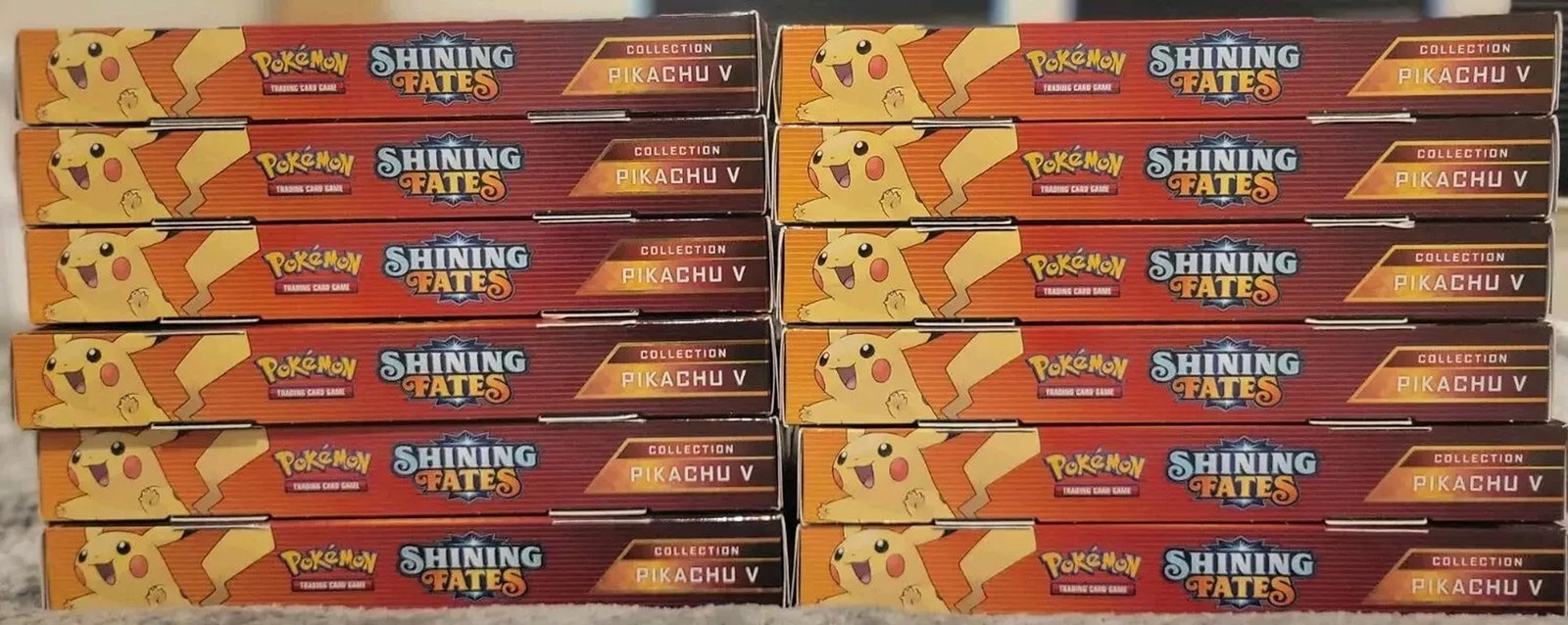 Pokemon TCG: Shining Fates Collection Pikachu V Box Lot of 12 Brand New Sealed (1 of 3)