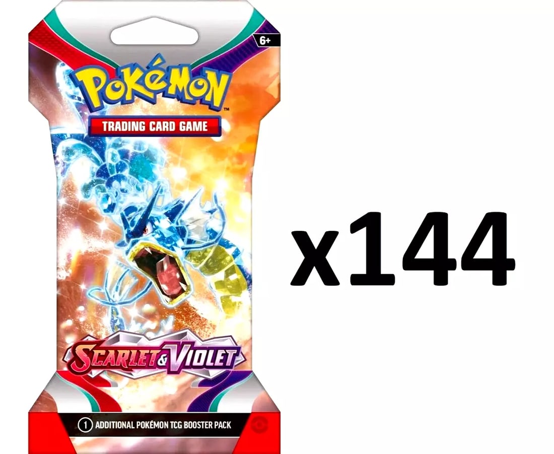 Pokemon Scarlet and Violet Base Sleeved Booster Pack Box Case 144 packs Sealed: Condition: New/Factory Sealed: A brand-new, unused, unopened, undamaged item (including handmade items). See the seller's listing for full details. ,Card Size: Standard,Set: Scarlet & Violet,Configura