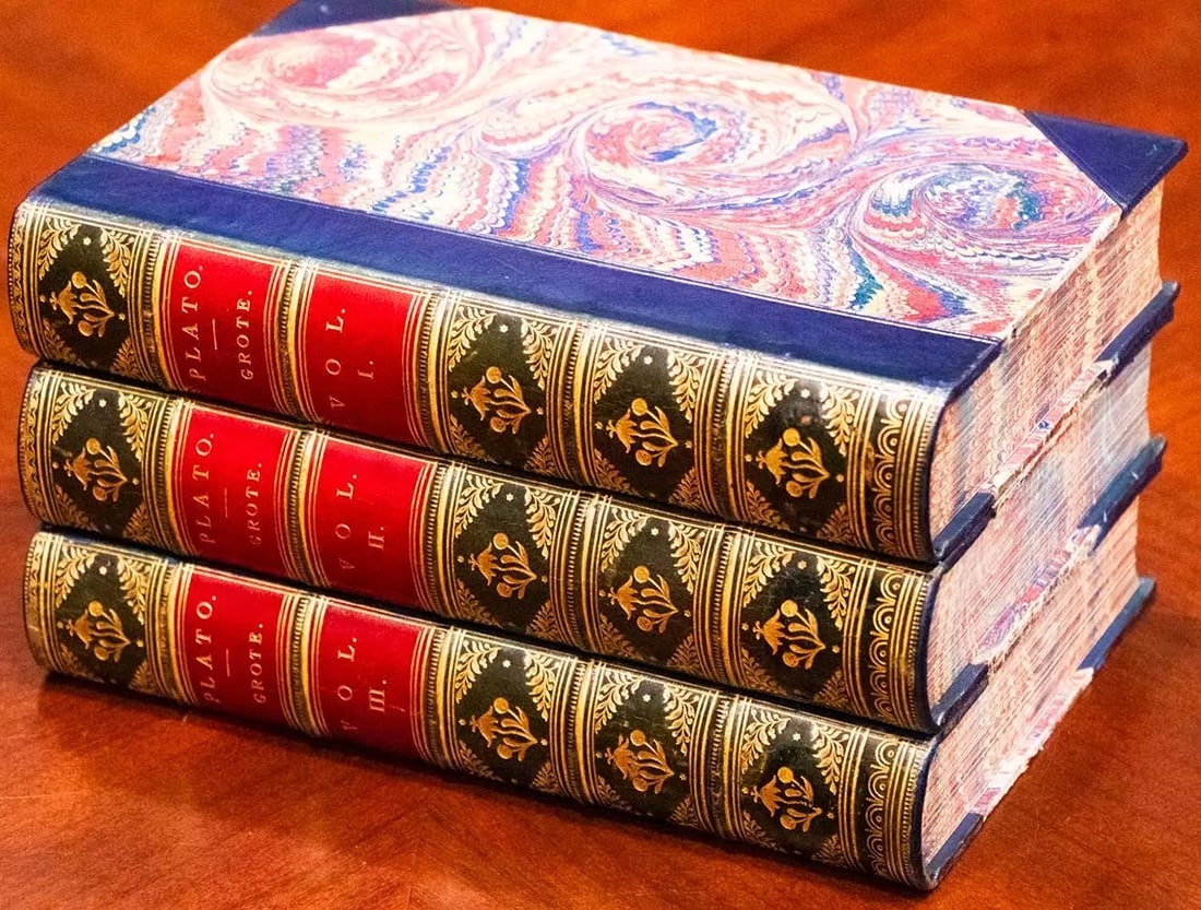 1865 Plato & the Other Companions of Socrates Fine Leather Bindings Aristotle: Author: George Grote,Binding: Leather,Country/Region of Manufacture: United Kingdom,Language: English,Original/Facsimile: Original,Place of Publication: London,Publisher: John Murray,Special Attribute