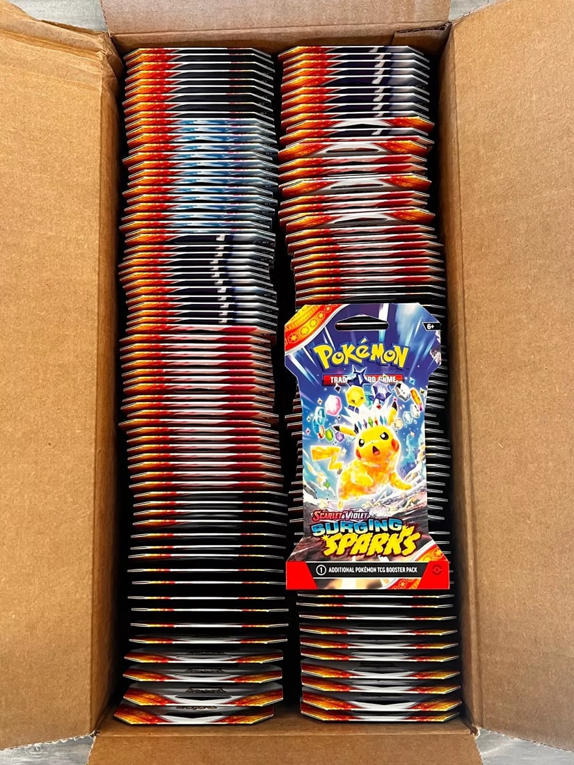 Pokemon Surging Sparks (SV08) Sleeved Factory Sealed Case (144 PACKS) (1 of 1)