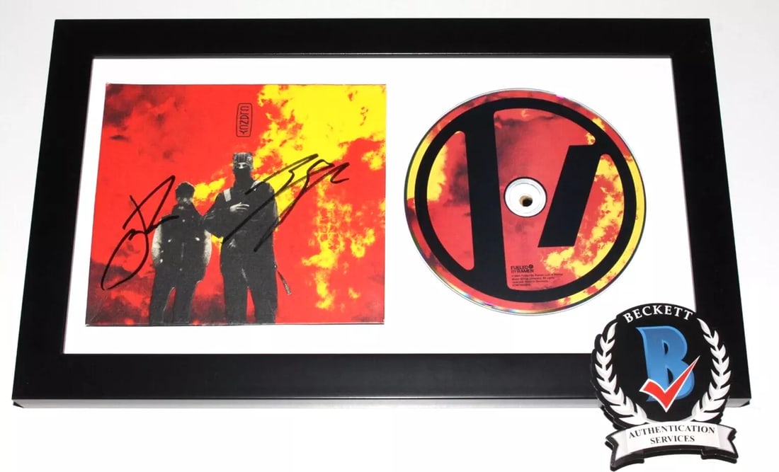 TWENTY ONE PILOTS BAND SIGNED FRAMED 'CLANCY' CD COVER ALBUM BECKETT COA TRENCH: Industry: Music,Signed: Yes,Autograph Authentication: Beckett,Object Type: CD & Booklet,Original/Reproduction: Original
