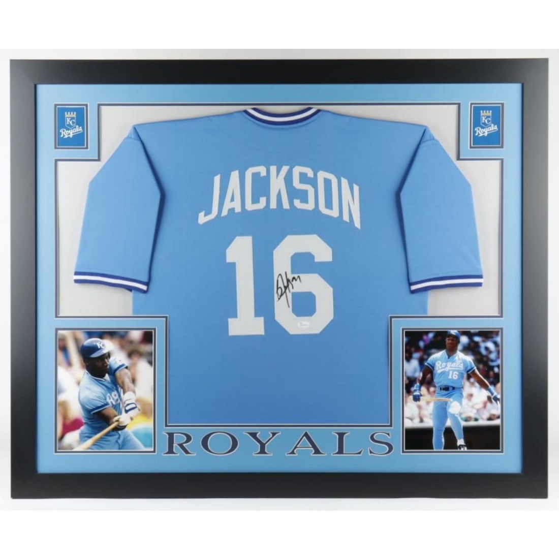 Bo Jackson Signed 35.5x43.5 Custom Framed Jersey (JSA (1 of 1)
