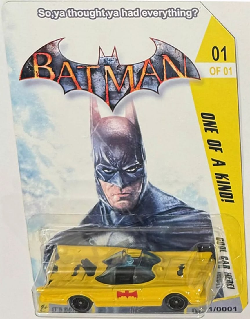 Yellow 1966 BATMOBILE TV SERIES Custom Hot Wheels BATMAN One of a Kind w/RR 1of1 (1 of 5)