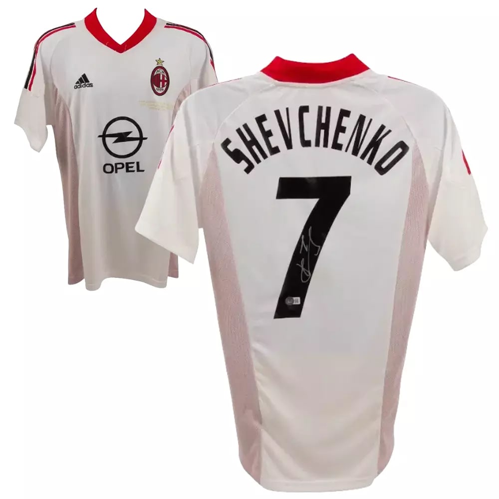 Andriy Shevchenko Signed AC Milan Away Soccer Jersey #7 - Beckett COA (1 of 3)