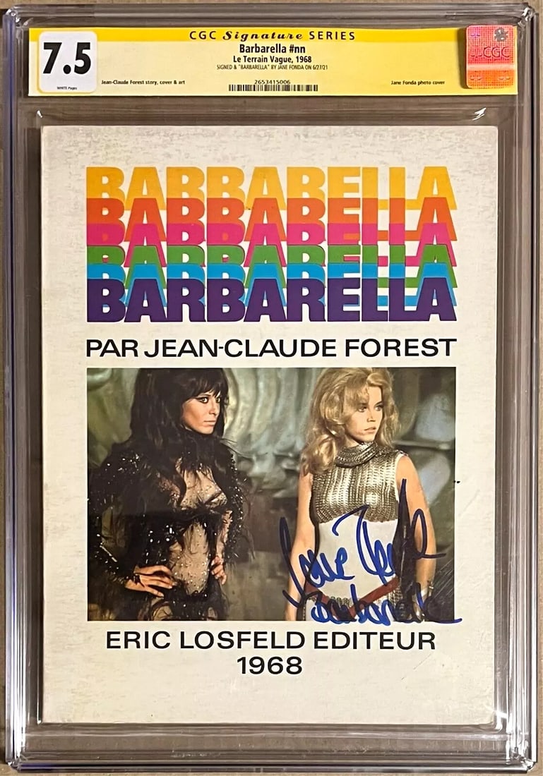 Barbarella Special Magazine CGC Signature Series Graded 7.5 Signed by Jane Fonda (1 of 3)