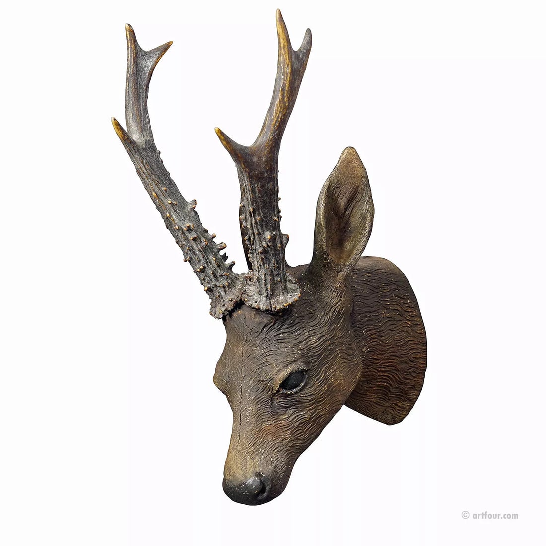 Lovely Antique Black Forest Deer Head ca. 1900s (1 of 7)