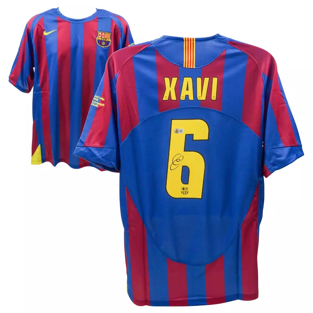 Xavi Hernandez Signed Barcelona Home Jersey #6 - BECKETT COA (1 of 4)