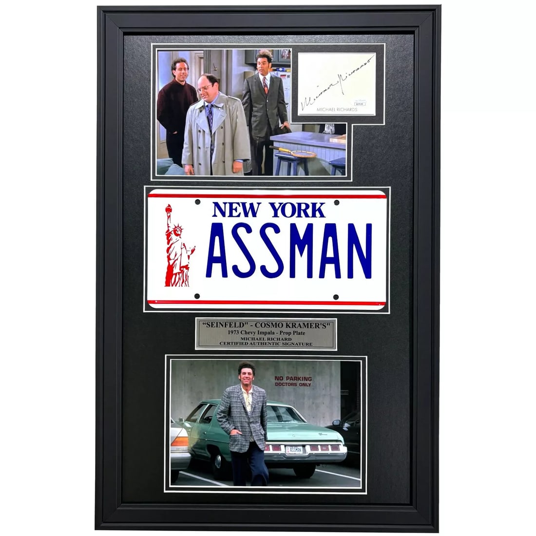 Michael Richards Seinfeld Kramer's Signed License Plate Framed JSA COA ASSMAN (1 of 8)