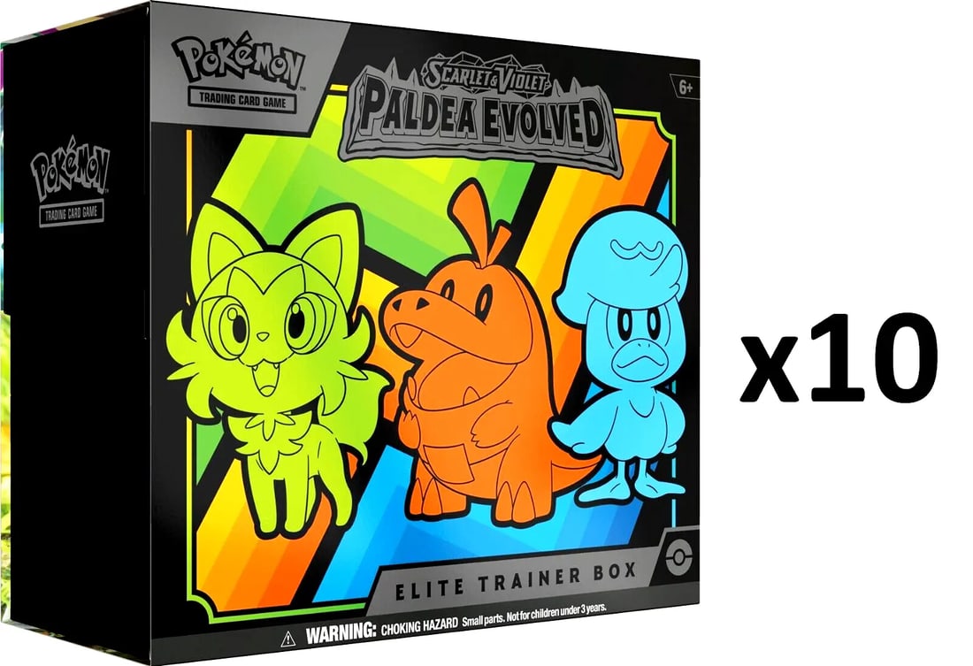 10 Pokemon Paldea Evolved Elite Trainer Box CASE Factory Sealed (1 of 3)