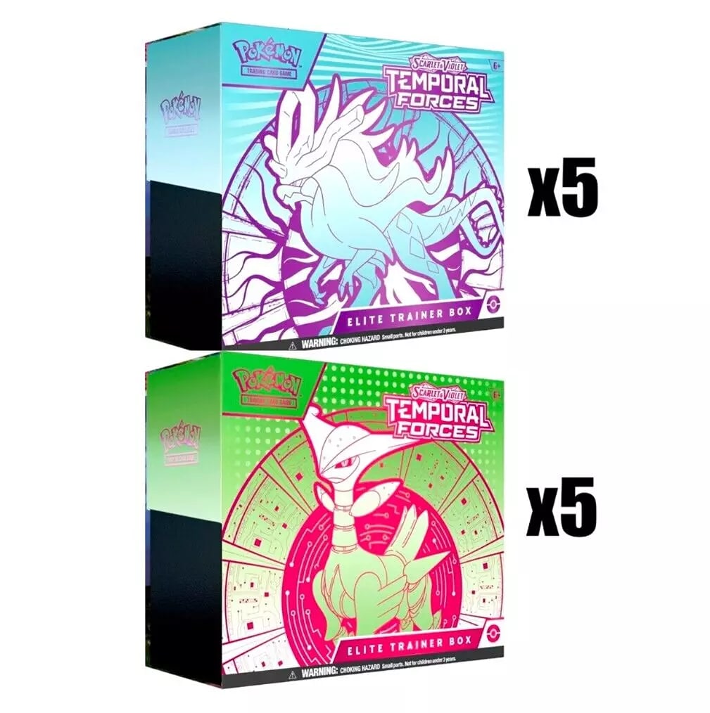 Pokemon x10 Temporal Forces Elite Trainer Box CASE Sealed: Condition: New/Factory Sealed: A brand-new, unused, unopened, undamaged item (including handmade items). See the seller's listing for full details. ,Convention/Event: Pokémon League,Card Size: Standa