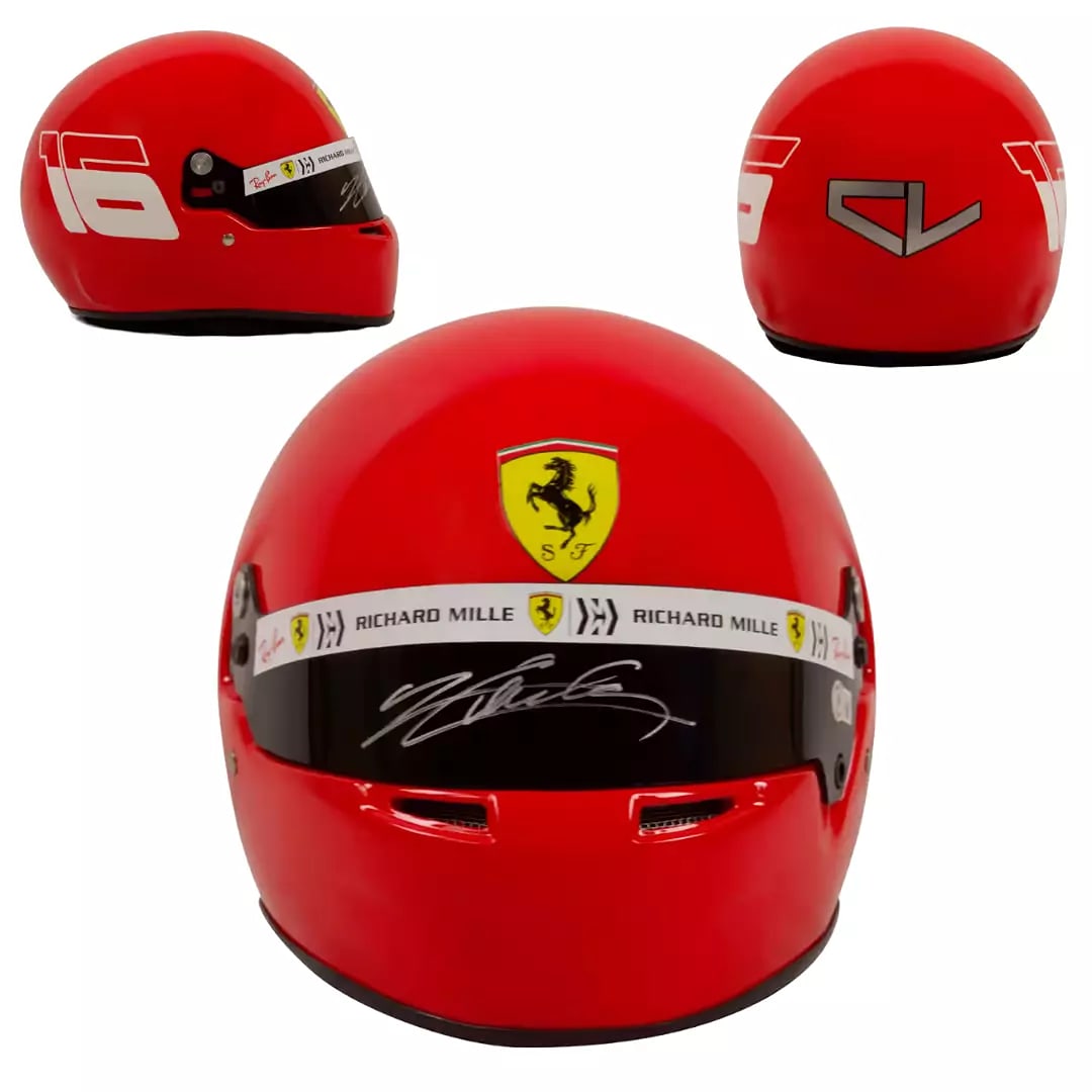 Charles Leclerc Signed F1 Ferrari Helmet Full Size Replica with Beckett COA (1 of 4)