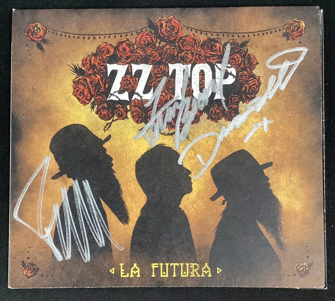 ZZ Top Signed CD La Futura Album Dusty Hill Billy Gibbons F Beard Auto PSA/DNA (1 of 6)