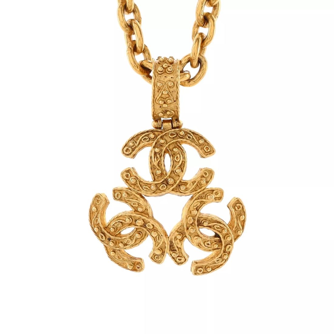Chanel Vintage Triple CC Chain Necklace Metal (1 of 3)