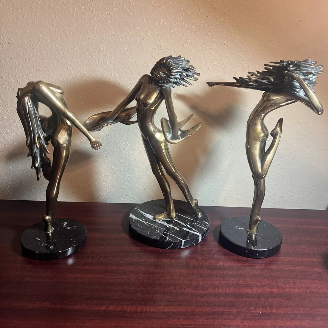 Lot Of 3~ Tom Bennett Signed Bronze Art Sculptures~(All Are Ltd Edition Of /250): Raindancer 14”x 9.5”, about 9.5 lbsSundancer 12” x 8”, about 9 lbsWindancer 13.5” x 10”, about 11.5 lbs Condition: Used: An item that has been used previously. ,Uni