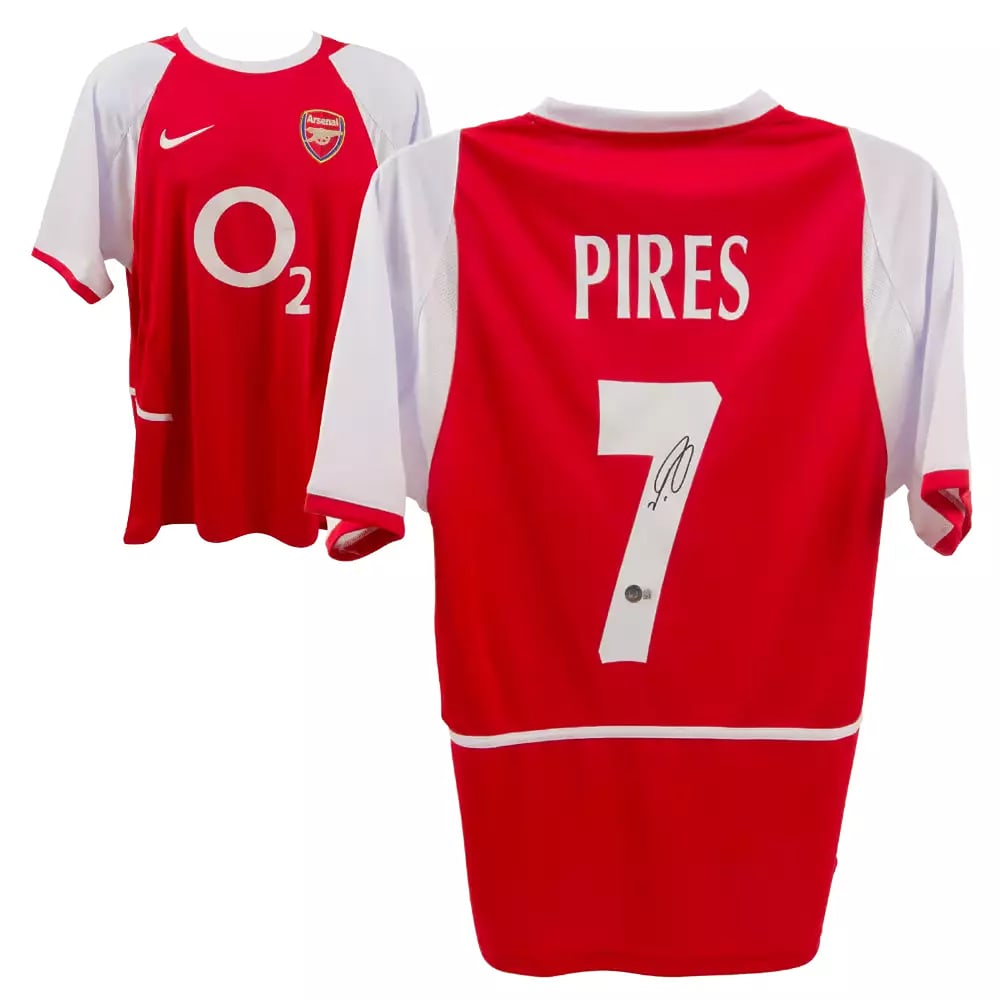 Robert Pires Signed Arsenal FC Home Soccer Jersey #7 with Beckett COA (1 of 4)