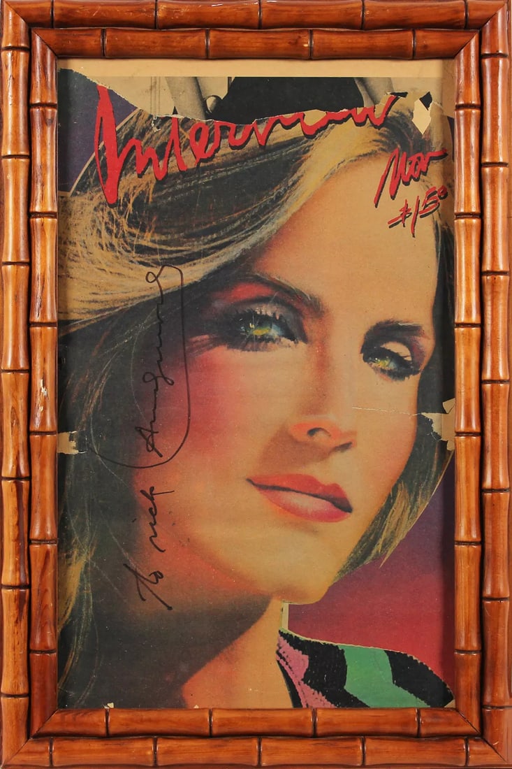 Andy Warhol Authentic Signed & Framed Interview Magazine Cover BAS #AC33524 (1 of 3)