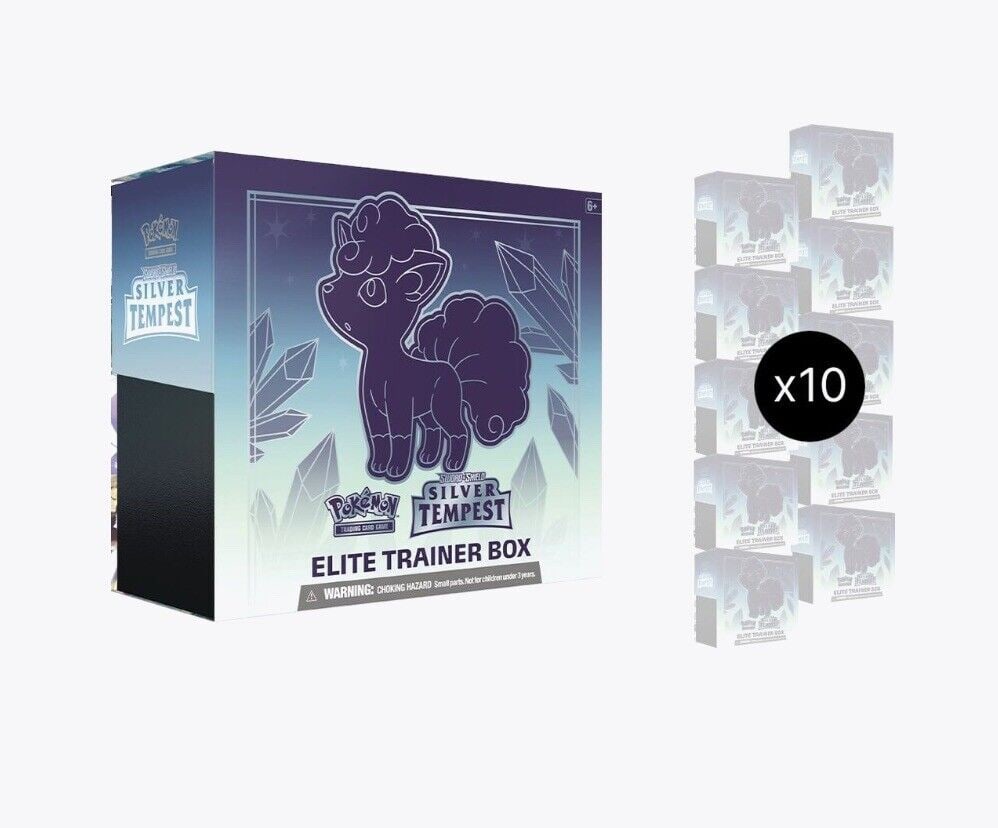 Pokemon Silver Tempest ETB Case (Boxes of 10) Factory Sealed (1 of 1)