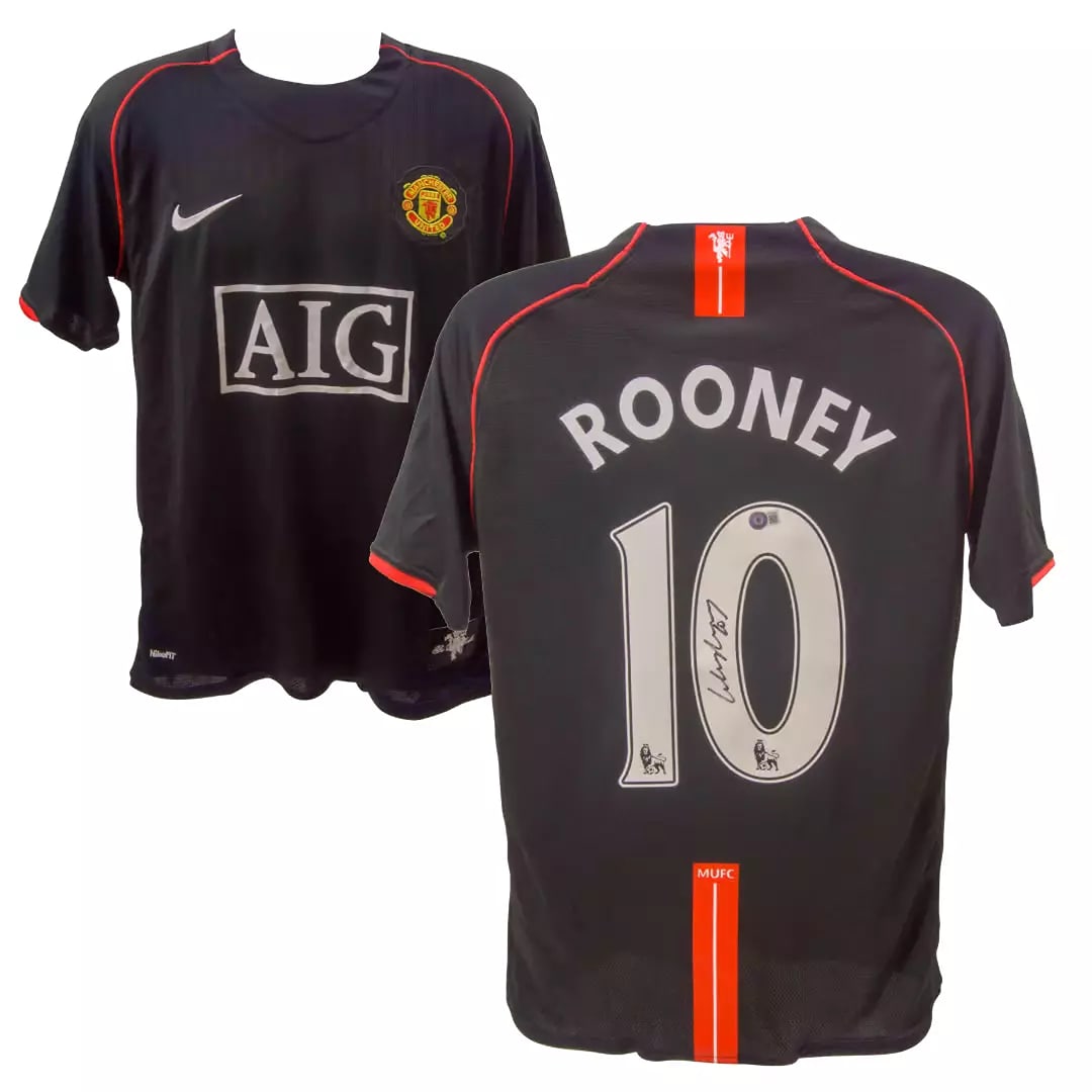 Wayne Rooney Signed Manchester United Away Soccer Jersey #10 with Beckett COA (1 of 4)
